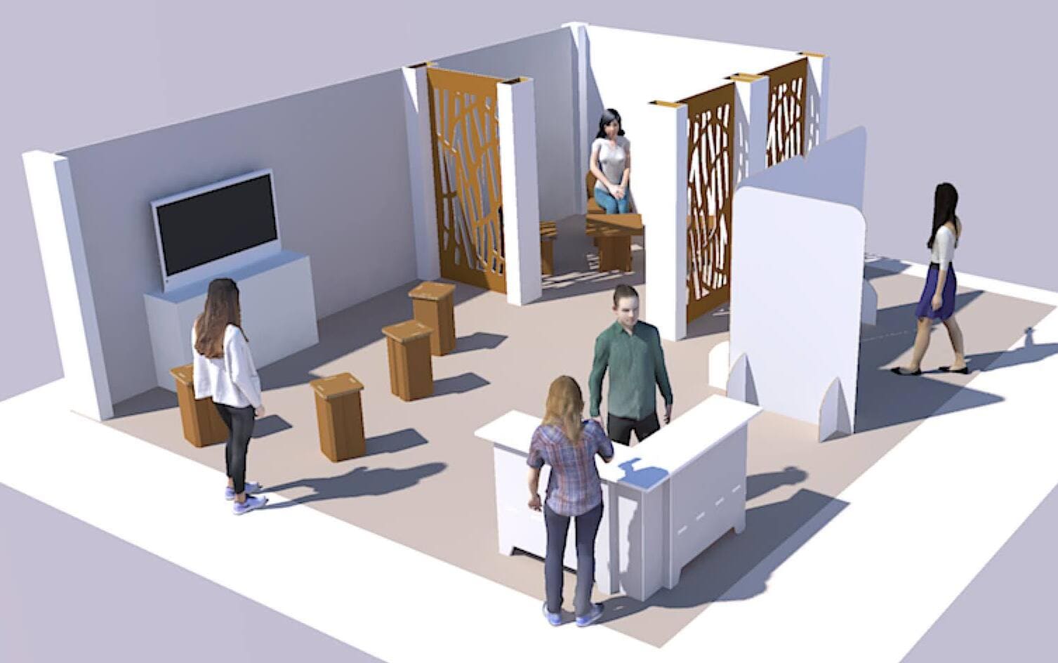 conception de stand en carton